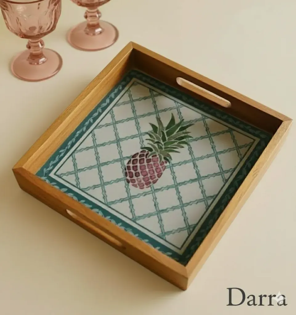 Tropical Pine Square Tray